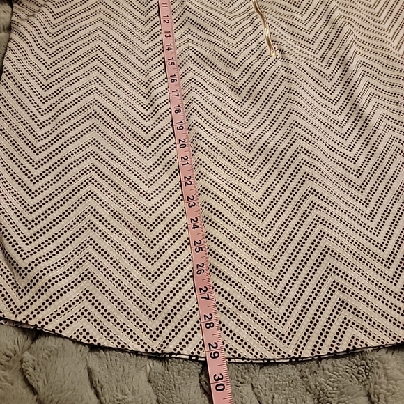 Calvin Klein Plus Size 1x V Neck Top 1/2 Zip Roll Tab Sleeves Pink Blck & White - Picture 11 of 11